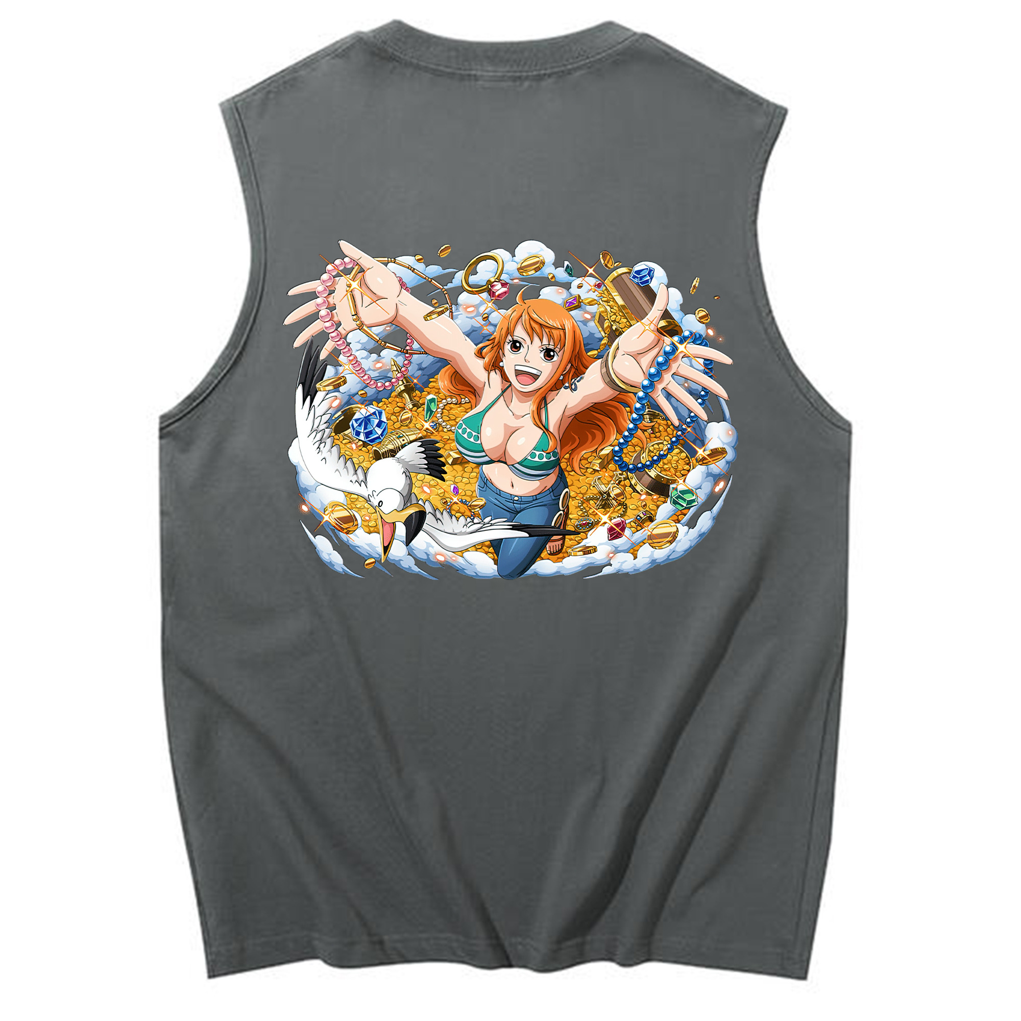 ワンピース ナミ ONE PIECE Nami コットン100％タンクトップ（背面プリント）